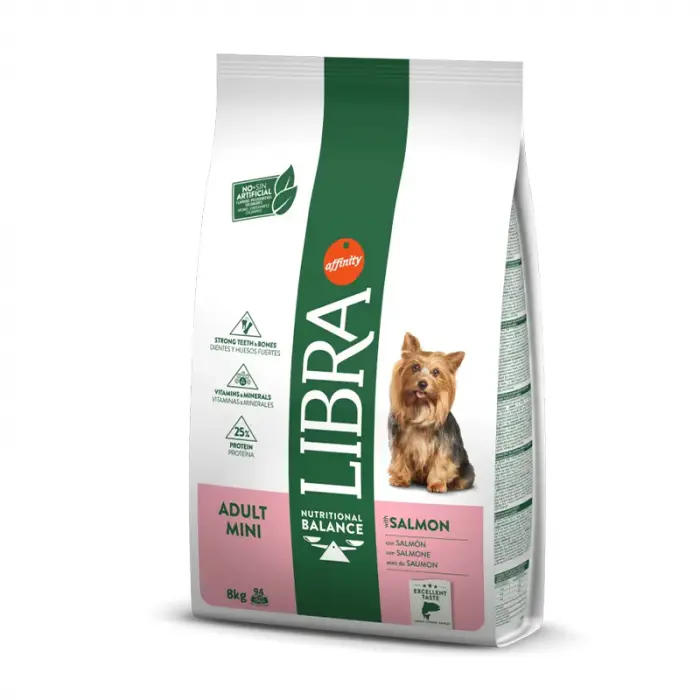 Hrana uscata pentru caini Libra Mini Adult cu somon 8 kg