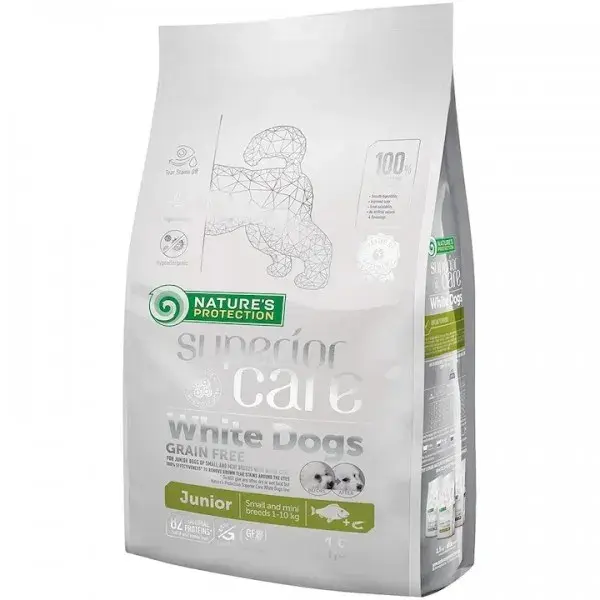 Hrana uscata pentru caini N.P. Superior Care White Dogs Junior cu peste 1,5 kg