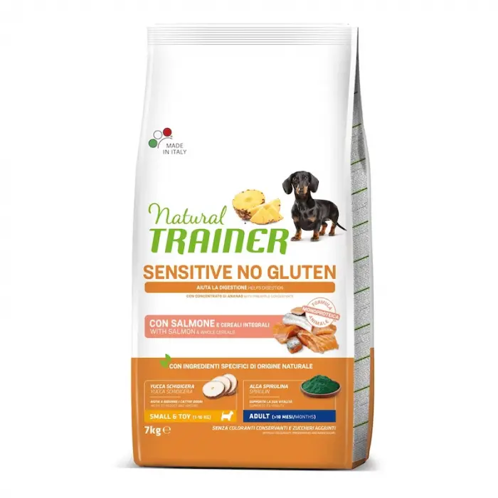 Hrana uscata pentru caini Natural Trainer Mini Adult cu somon 7 kg