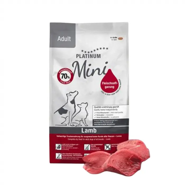 Hrana uscata pentru caini Platinum Mini Adult cu miel 900 gr