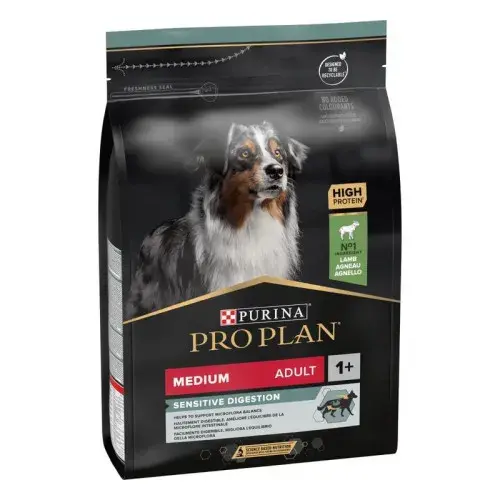 Hrana uscata pentru caini Pro Plan Medium Adult Sensitive Digestion cu miel 10 kg