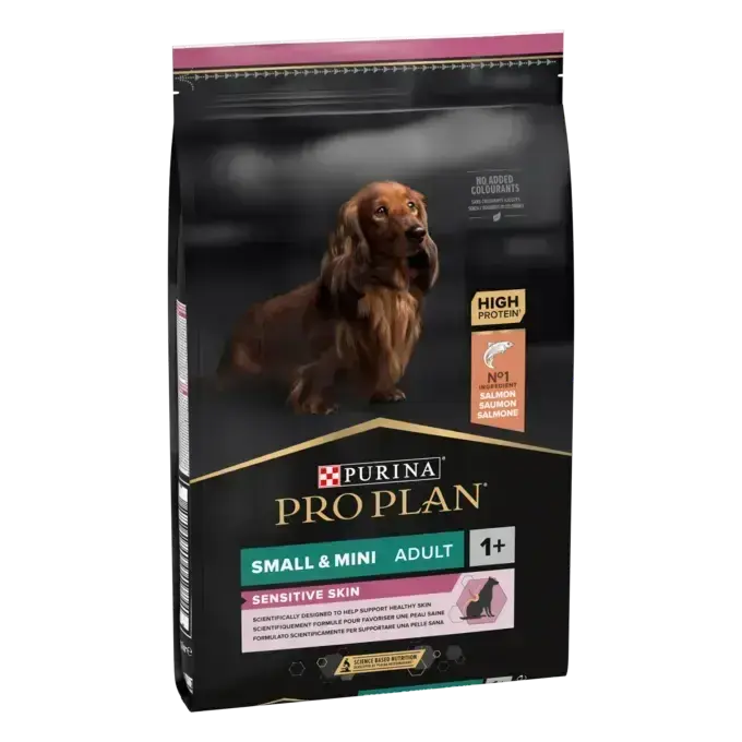 Hrana uscata pentru caini Pro Plan Small  Mini Adult Sensitive Skin cu somon 3 kg