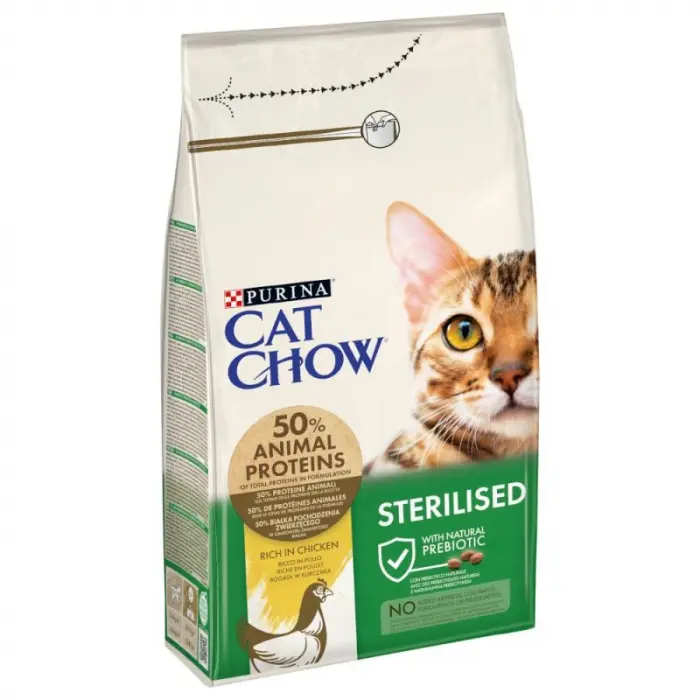 Hrana uscata pentru pisici Cat Chow Adult Sterilised cu pui 1,5 kg