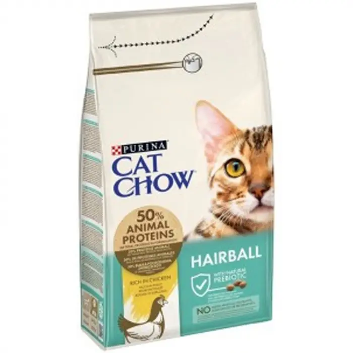 Hrana uscata pentru pisici Purina Cat Chow Hairball cu pui 1,5 kg
