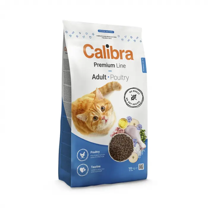 Hrana uscata pentru pisici Calibra Premium Line Adult cu pui 10 kg