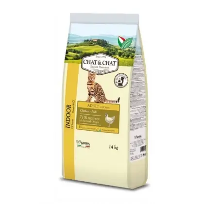 Hrana uscata pentru pisici Chat  Chat Adult cu pui  mazare 14 kg