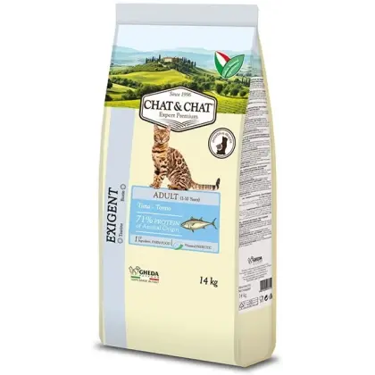 Hrana uscata pentru pisici Chat  Chat Adult cu ton  mazare 14 kg