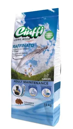 Hrana uscata pentru pisici Ciuffi Raffinato cu somon 15 kg