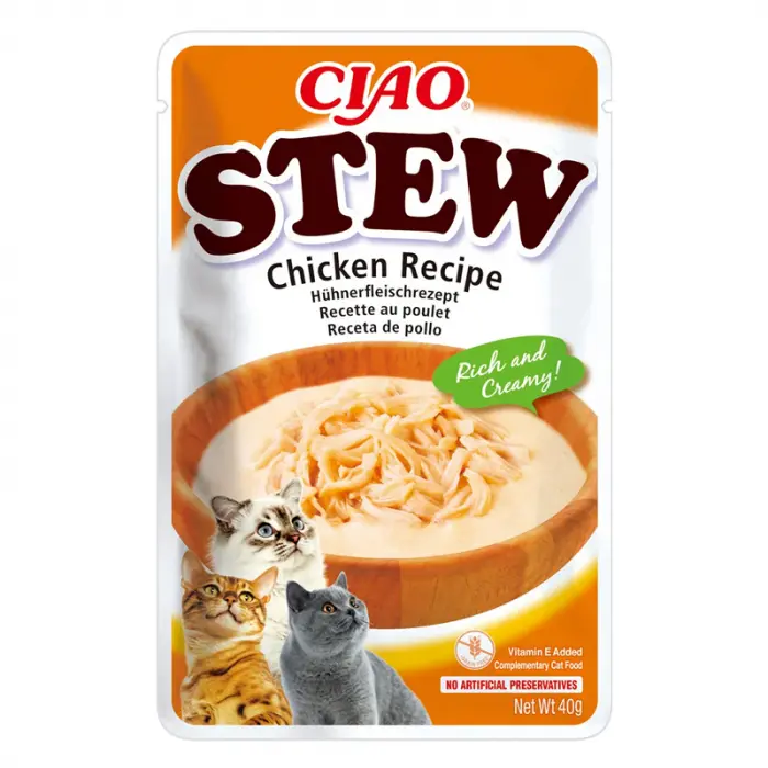 Hrana umeda pentru pisici Ciao Stew cu pui 40 gr