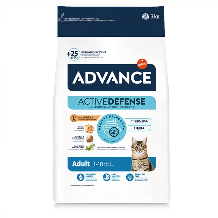 Hrana uscata pentru pisici Advance Adult cu pui orez 3 kg