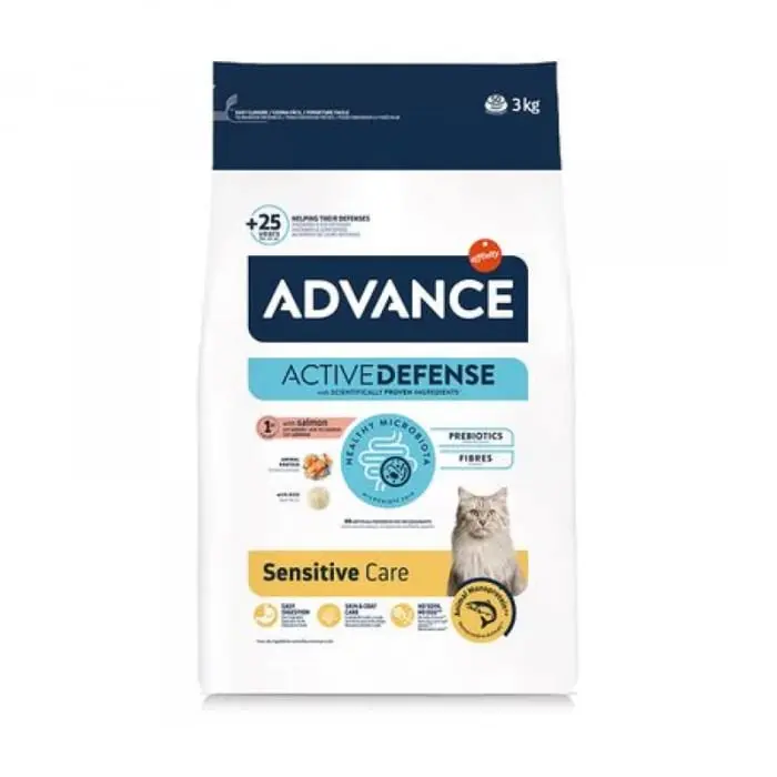 Hrana uscata pentru pisici Advance Sensitive cu somon 3 kg