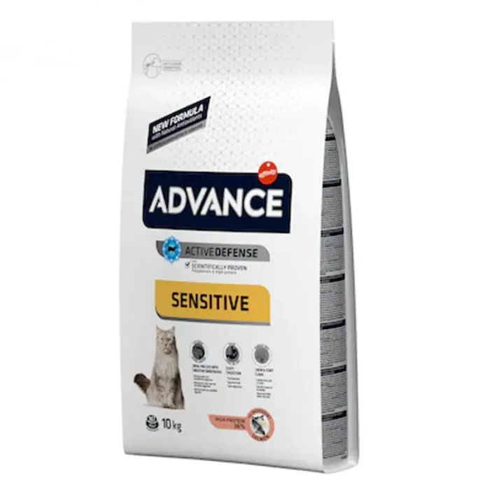 Hrana uscata pentru pisici Advance Sensitive cu somon 10 kg