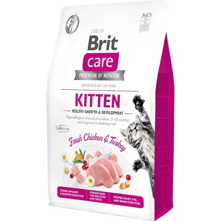 Hrana uscata pentru pisici Brit Care GF Healthy Growth  Development 7 kg