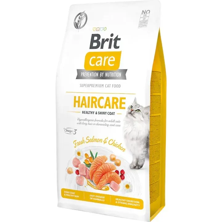 Hrana uscata pentru pisici Brit Care GF Healthy Shiny Coat 7 kg