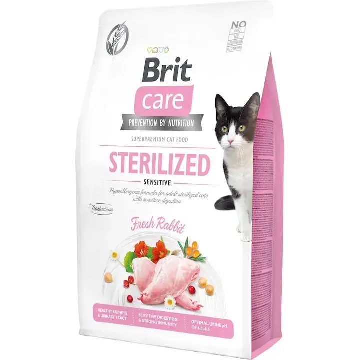 Hrana uscata pentru pisici Brit Care GF Sterilized Sensitive 7 kg