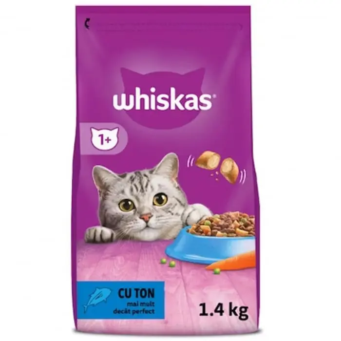 Hrana uscata pentru pisici Whiskas cu ton 1,4 kg