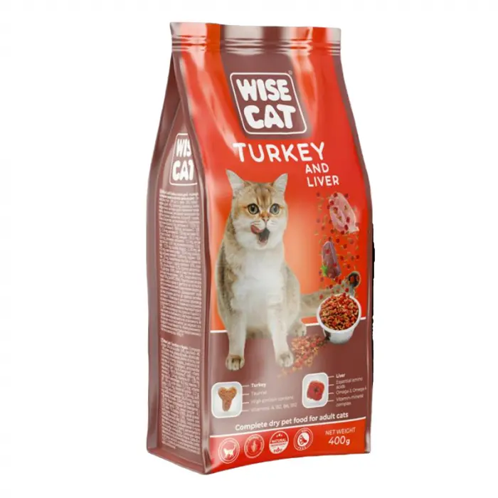 Hrana uscata pentru pisici Wise cu curcan  ficat 10 kg