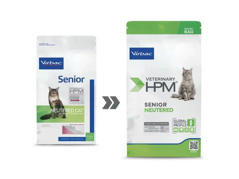 Hrana uscata pentru pisici Virbac HPM Adult Senior Neutered 7 kg