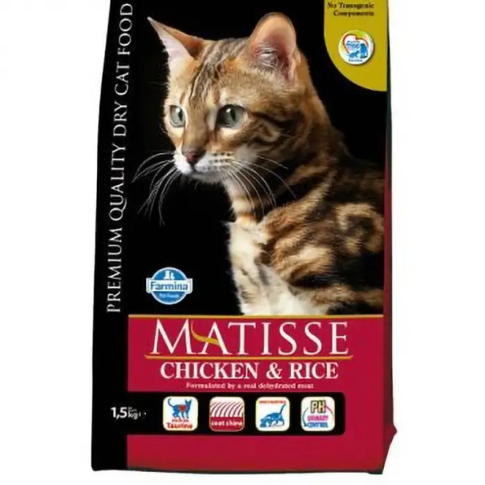 Hrana uscata pentru pisici Matisse cu pui  orez 1,5 kg