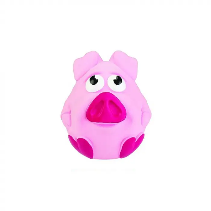 Jucarie pentru caini HipHop Porc Roz cu sunet 11 cm