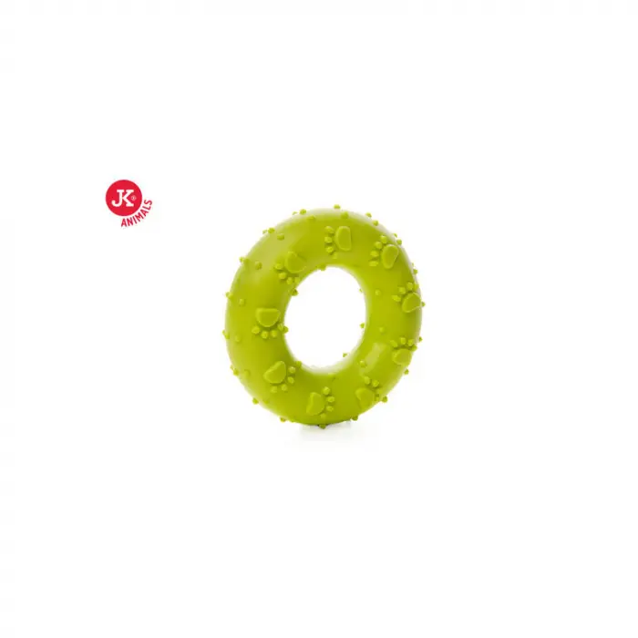 Jucarie pentru caini JK Inel verde 7 cm