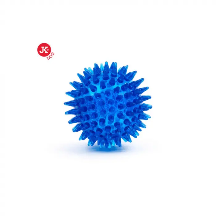 Jucarie pentru caini Minge Arici albastra 6 cm