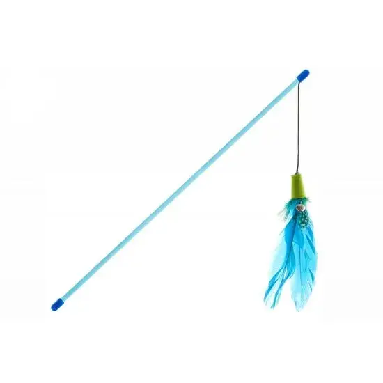 Jucarie pentru pisici - undita cu pene Petro 40 cm