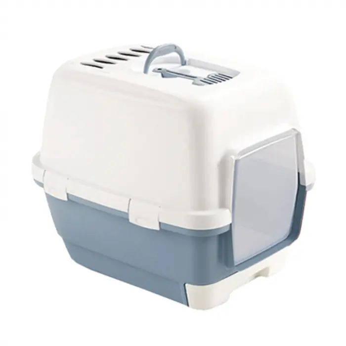 Litiera acoperita Stefanplast Cathy Clever Blue 58x45x48 cm