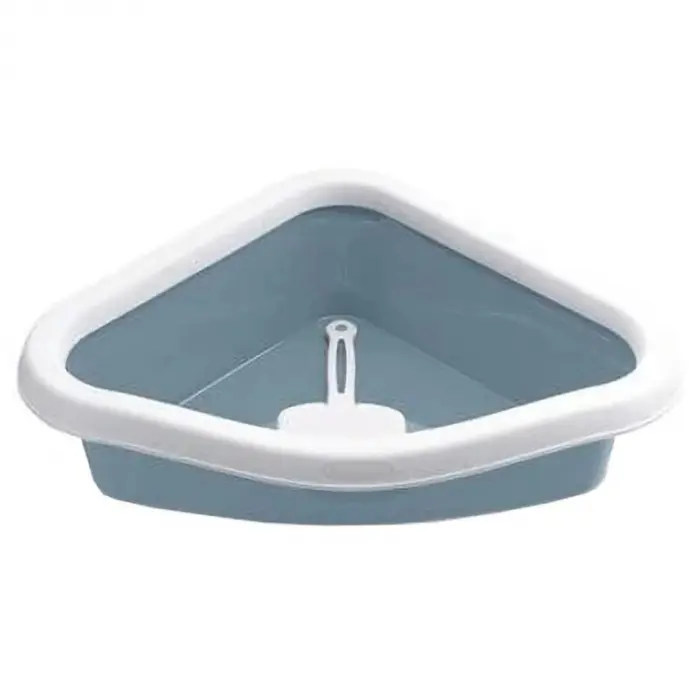 Litiera fara acoperis Stefanplast Sprint Corner blue 40x56x14 cm