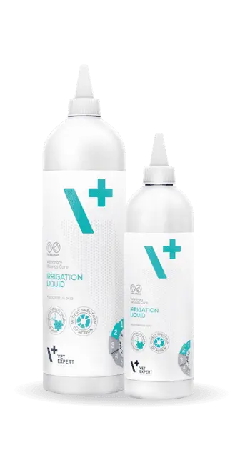 Solutie veterinara de clatire cu acid hipocloros pentru animale Vet Expert Irrigation Liquid 250 ml