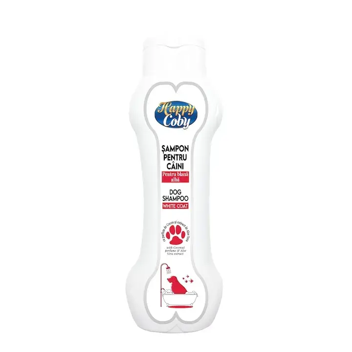 Sampon pentru caini Happy Coby Blana Alba 300 ml