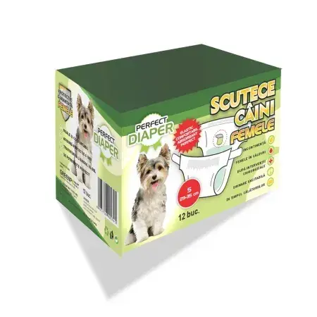Scutece pentru caini femele Perfect Diaper S 12 buc set