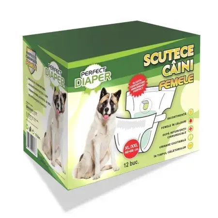 Scutece pentru caini femele Perfect Diaper XL-XXL 12 buc set