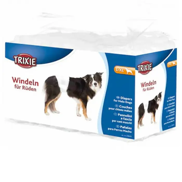 Scutece Pentru Caini Trixie L-XL Masculi, Set 12 Buc
