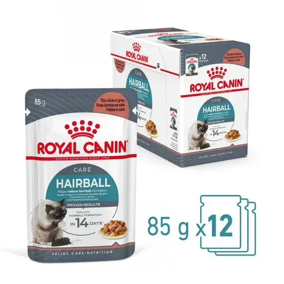 Set 12 buc x 85 gr Hrana umeda pentru pisici Royal Canin Hairball Care in sos