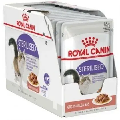 Set 12 buc x 85 g Hrana umeda pentru pisici Royal Canin Sterilised Gravy