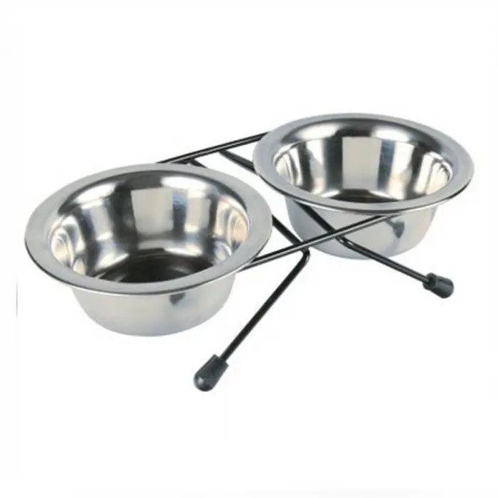 Castron din inox dublu 4Dog  2 x 0,95L