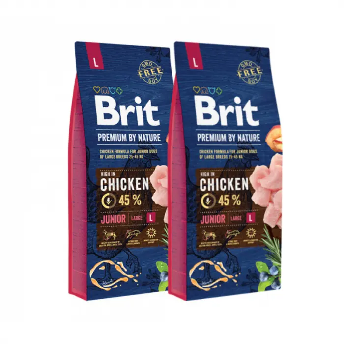 Oferta 2 saci x 15 kg Hrana uscata pentru caini Brit Premium Junior L