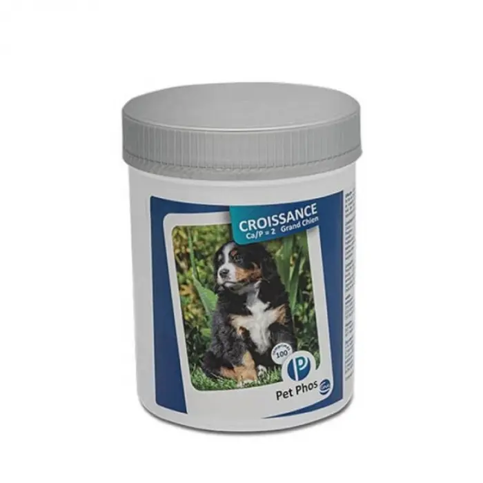 Supliment nutritiv pentru caini Pet Phos Croissance Ca P 2 Grand Chien 100 tablete