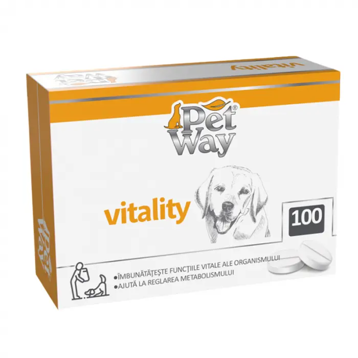 Supliment imunitar pentru caini Pet Way Vitality 100 buc