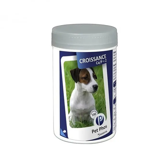 Supliment pentru caini Pet Phos Croissance Ca P 2 , 100 tablete