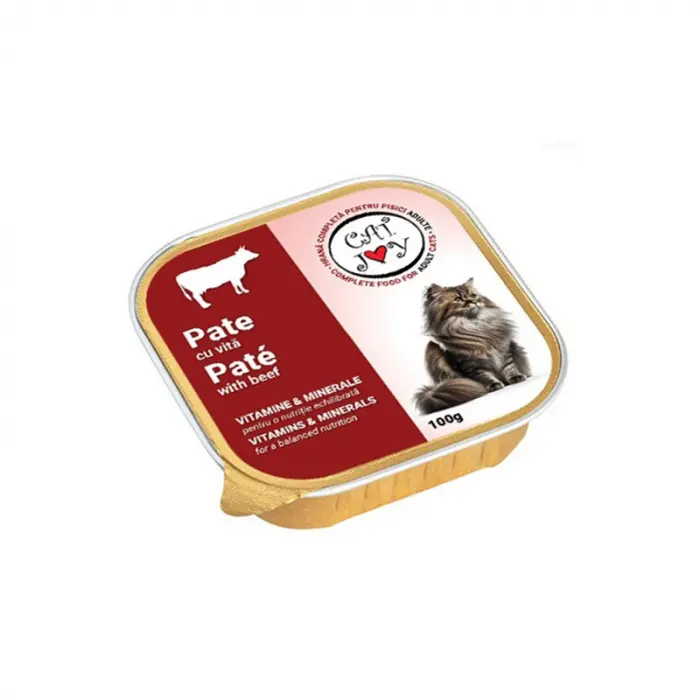 Pateu pentru pisici Cat Joy cu vita 100 gr