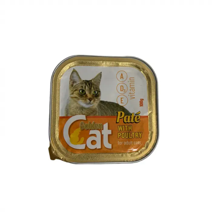 Pateu pentru pisici Golden Cat cu pui 100 gr
