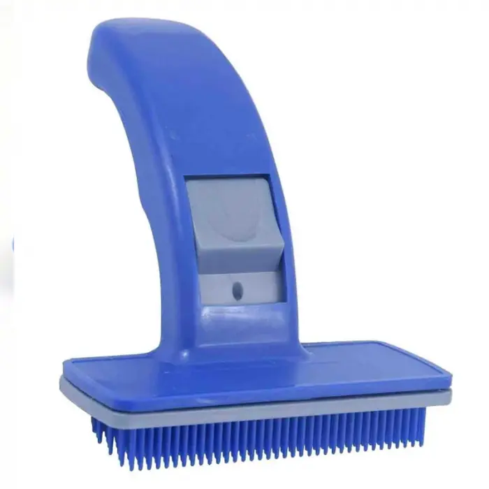 Perie tesala cu buton pentru caini  pisici