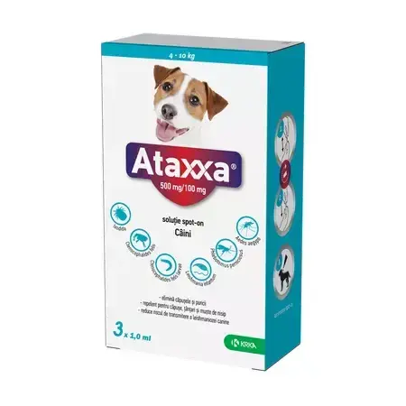 Pipeta antiparazitara pentru caini 4-10 kg Ataxxa ( 1 pipeta )