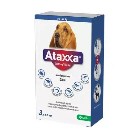 Pipeta antiparazitara pentru caini 25-40 kg Ataxxa ( 1 pipeta )
