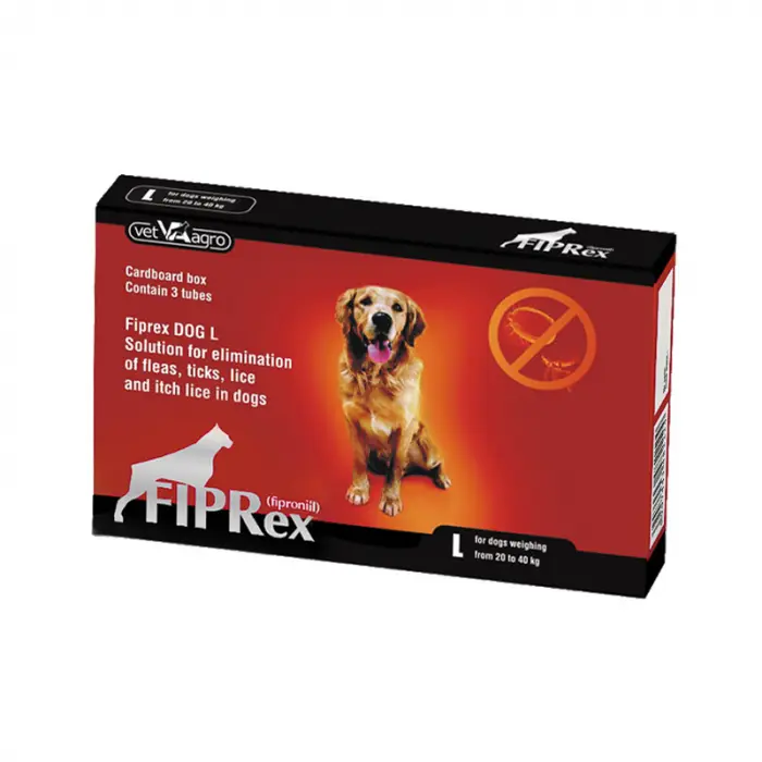 Pipeta antiparazitara pentru caini Fiprex 75 L ( 20 - 40 kg ) x 3 pipete