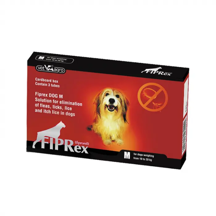 Pipeta antiparazitara pentru caini Fiprex 75 M ( 10 - 20 kg ) x 3 pipete