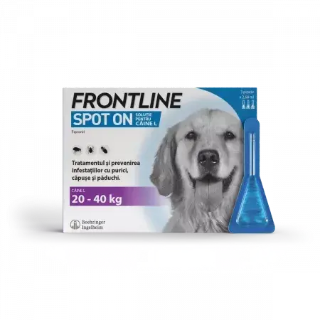 Pipeta antiparazitara pentru caini Frontline Spot On L 20-40 kg ( 1 pipeta )