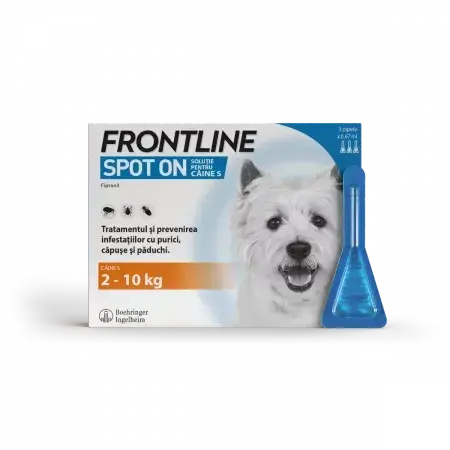 Pipeta antiparazitara pentru caini Frontline Spot On S 2-10 kg ( 1 pipeta )